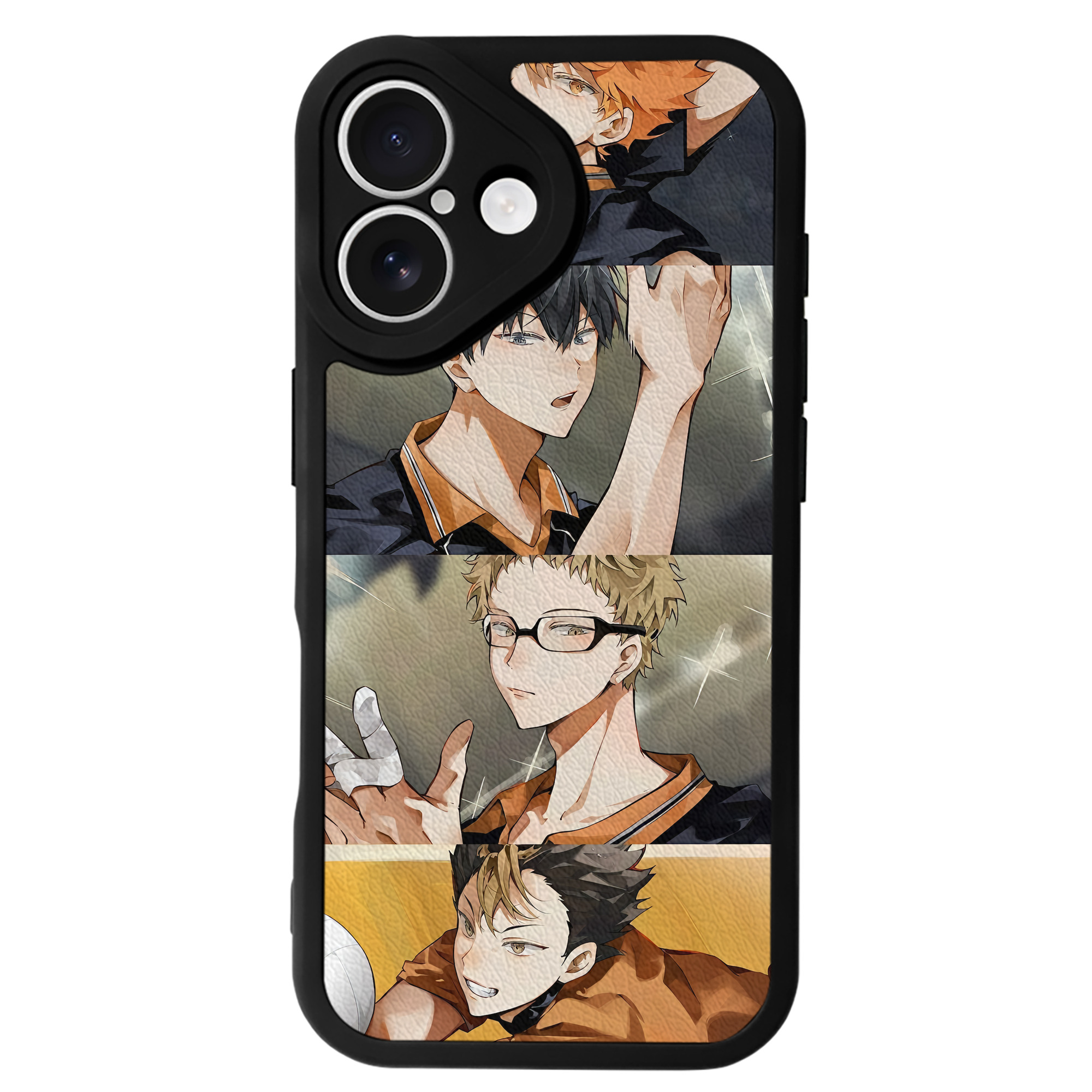 （画像用） ハイキュー!! Haikyu!! 【iPhone 16シリーズ対応】シリコンスマホケース（レザー調） 材質：シリコン